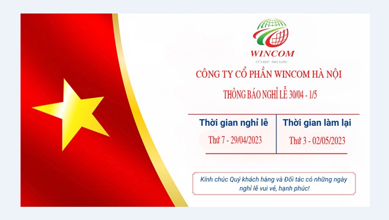 Thông báo nghỉ lễ 30/4 - 1/5 - 2023