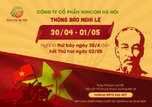 Thông báo nghỉ lễ  30.4 và 1.5