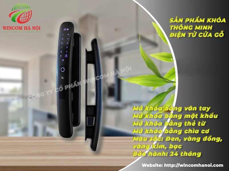 khoá điện tử thông minh lắp cửa gỗ